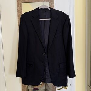 Vintage Custom Ermenegildo Zegna Black Cashmere Men's Blazer